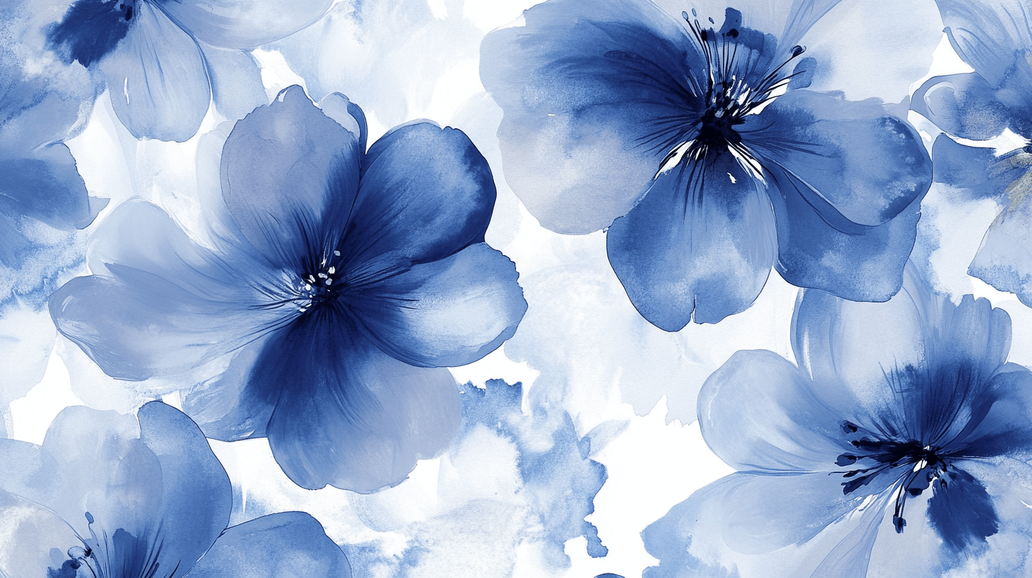 Papier Peint Aquarelle Fleur Élégante