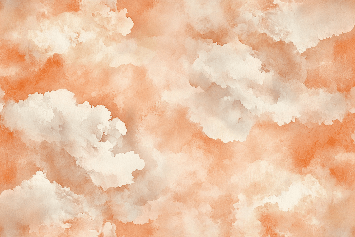 Papier Peint Terracotta Ciel Nuageux Pastel