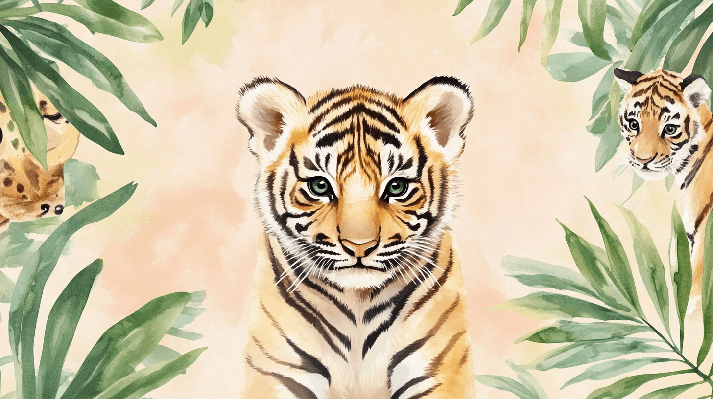 Papier Peint Tigre Et Animaux De La Jungle
