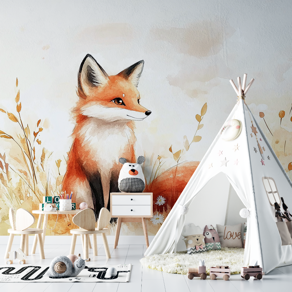 Papier peint renard pour chambre bebe chambre bebe