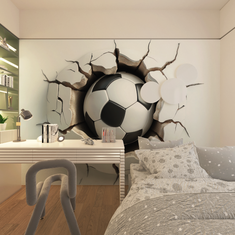 Papier peint 3d foot chambre adolescents