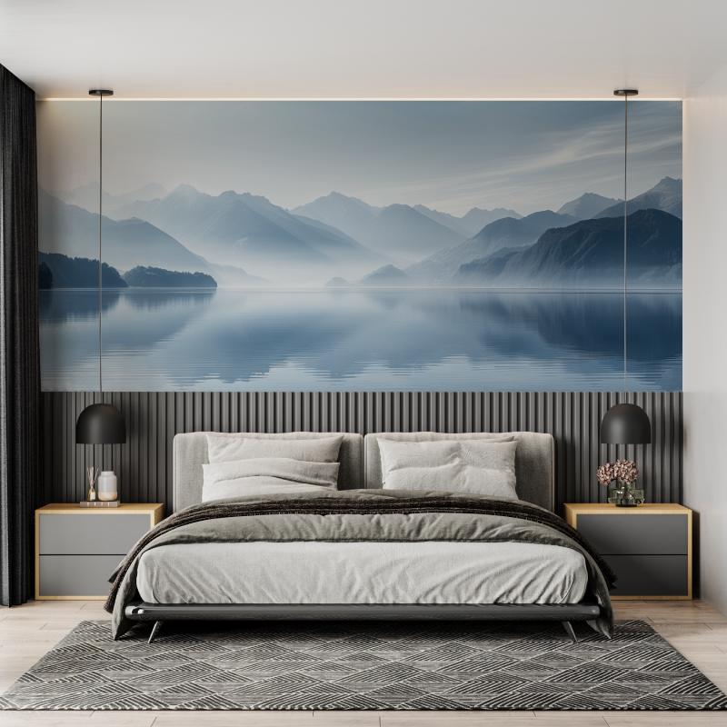 Papier peint annecy et son lac paisible mural adulte