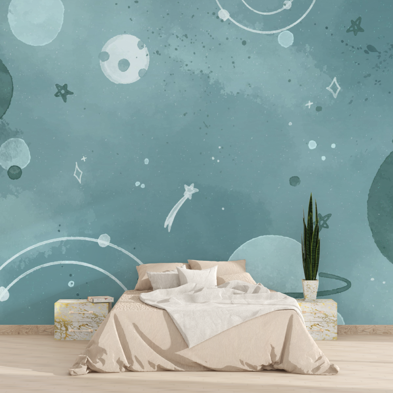 Papier peint chambre espace 1815