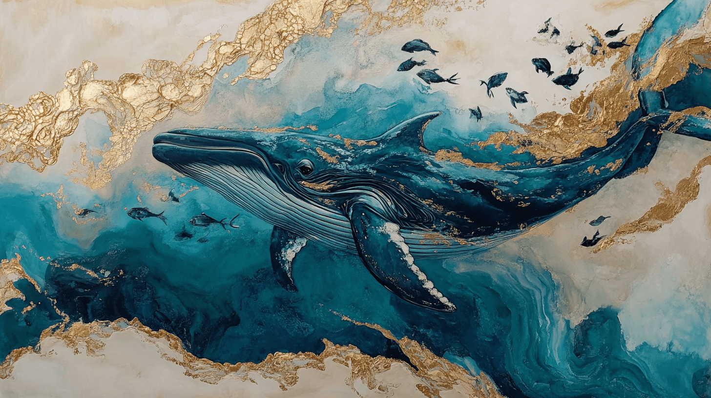Papier Peint Baleine Et Île