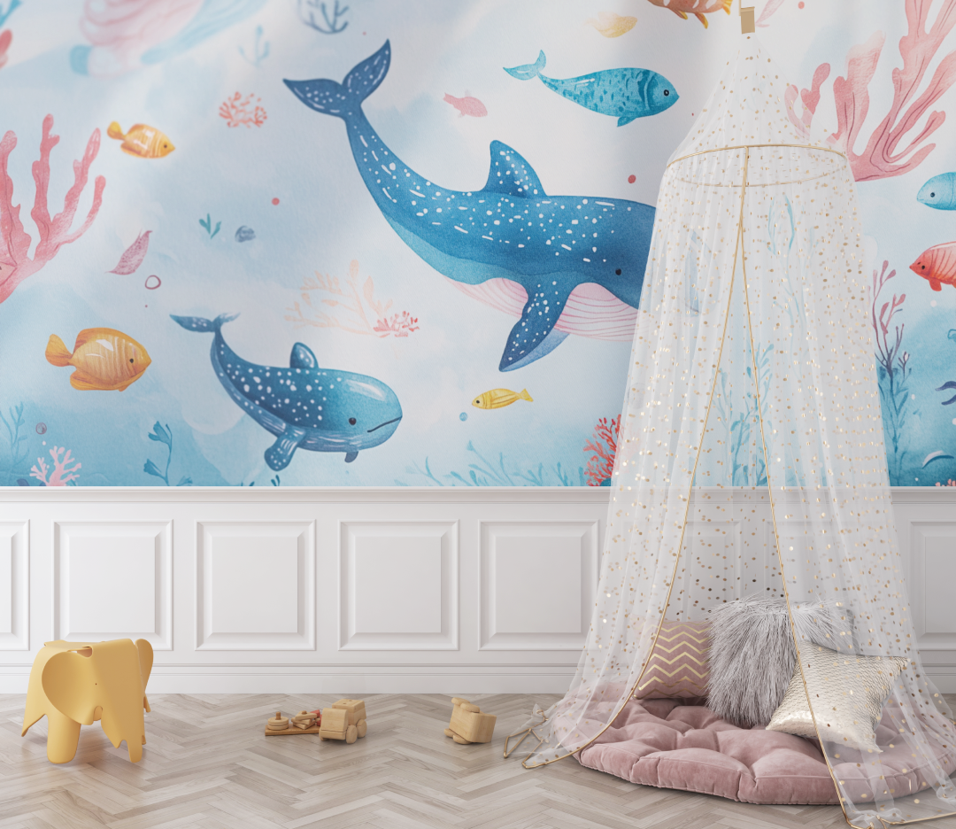 Papier peint marin enfant bebe