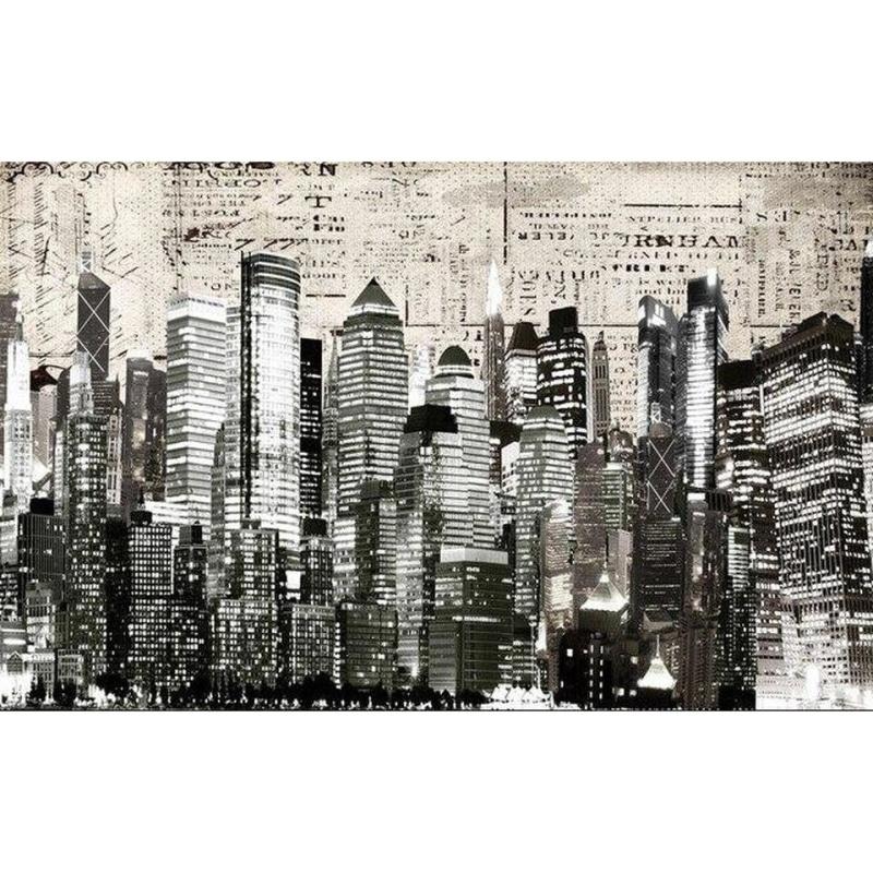 Papier Peint Building Noir et Blanc
