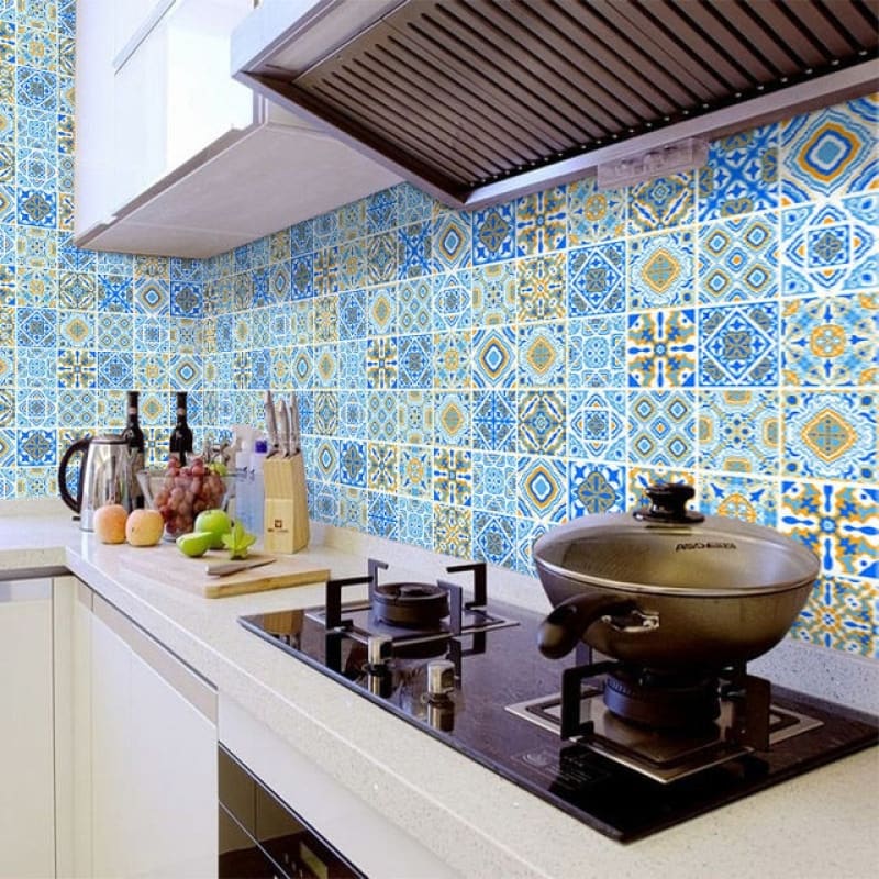 Papier Peint Cuisine Carreaux De Ciment