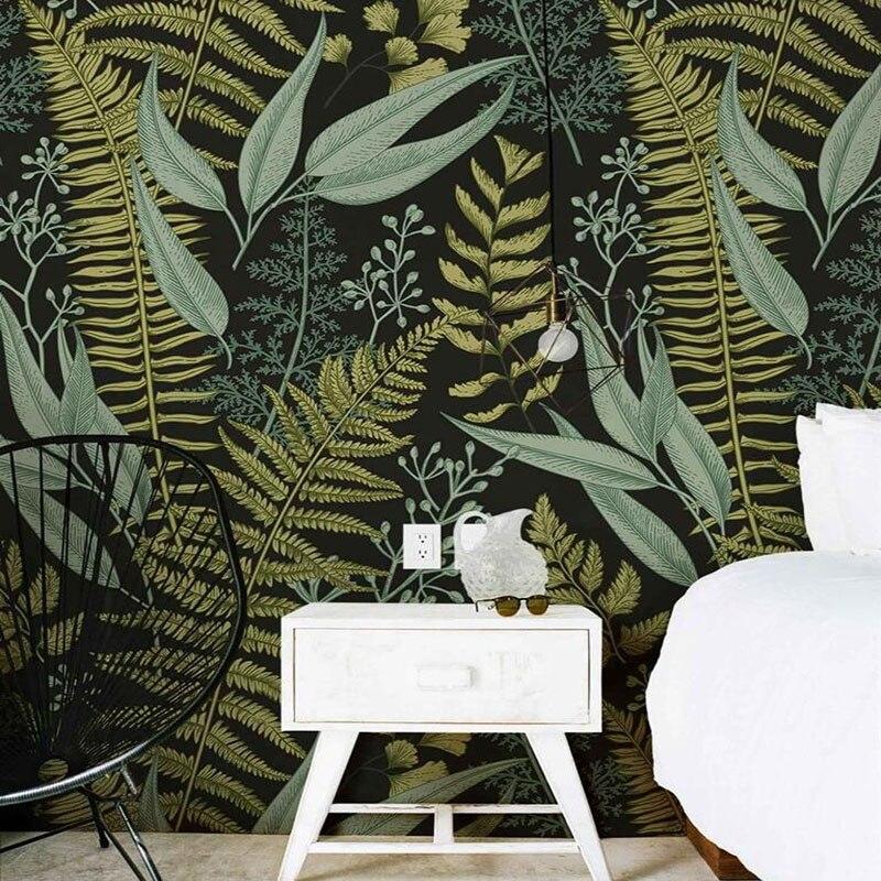 Papier Peint Feuillage Kaki