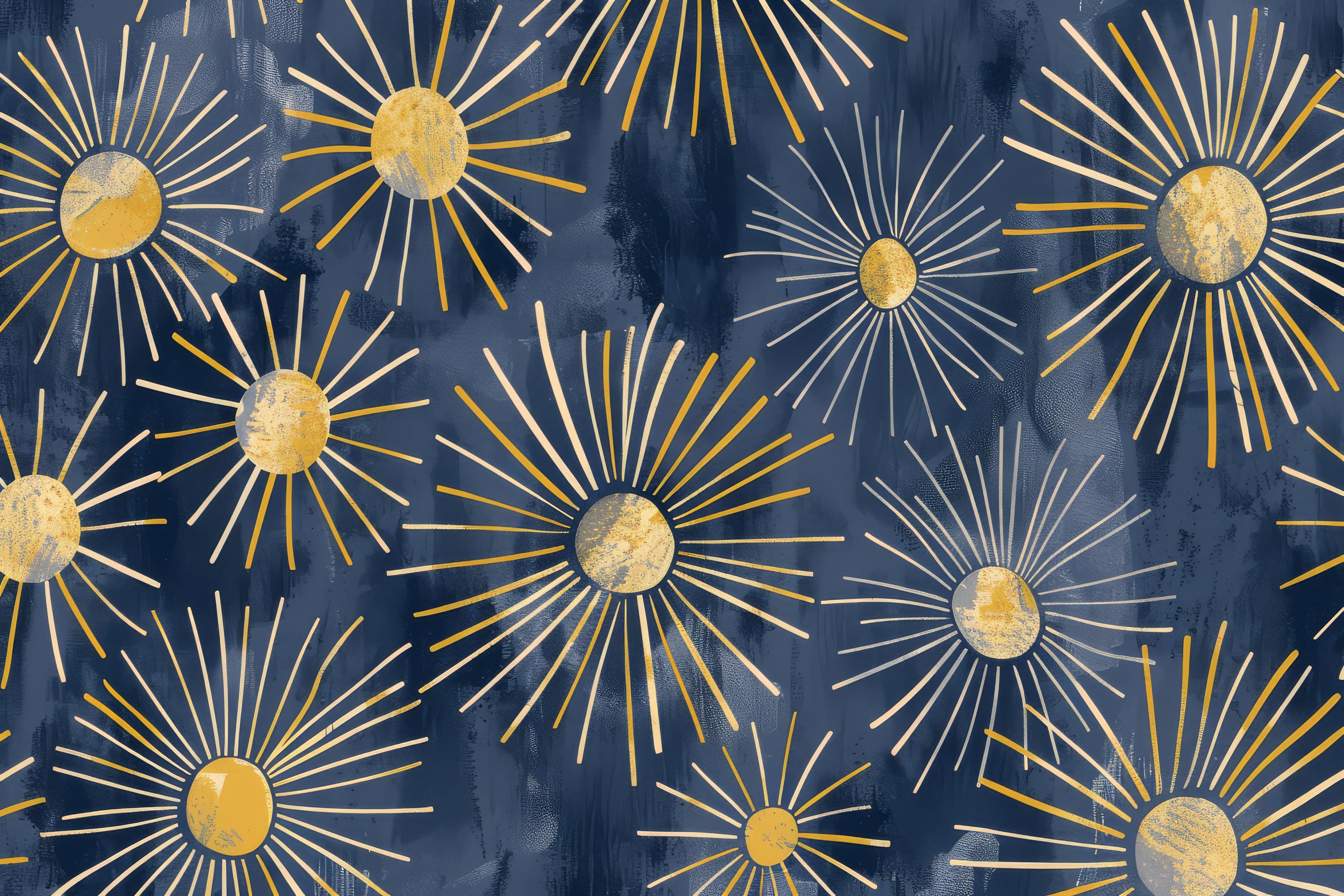 Golden Art Decoration Wallpaper