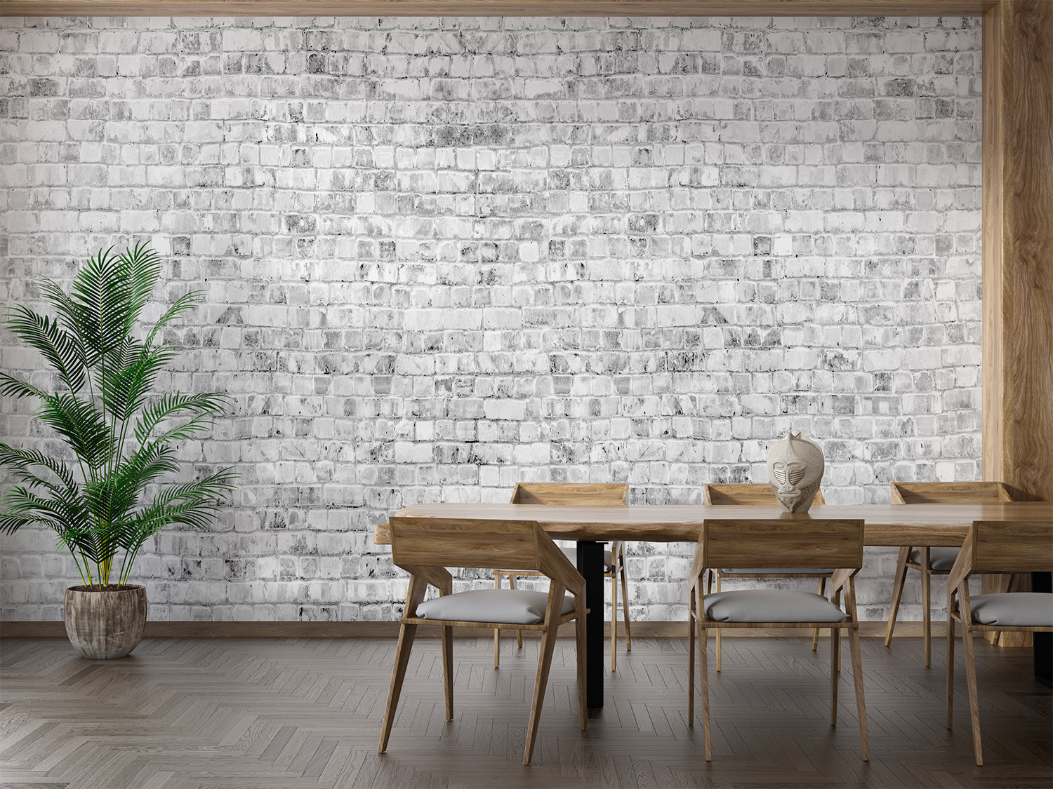 Papier Peint Brique Ancienne Blanche