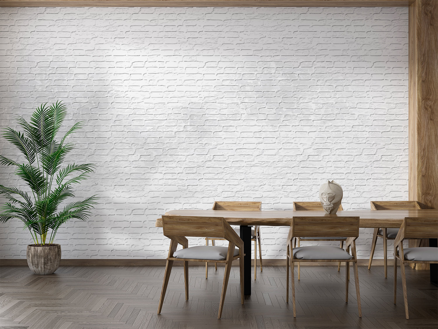 Papier Peint Brique Blanche 3D