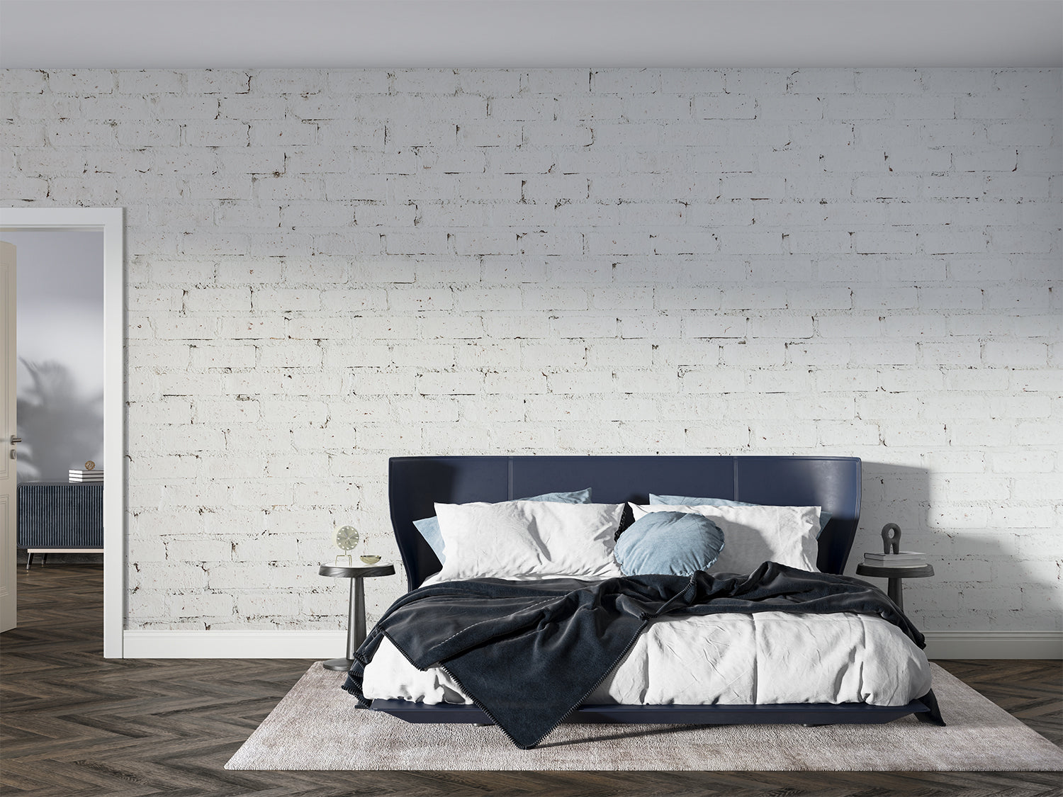 Papier Peint Brique Blanche Relief