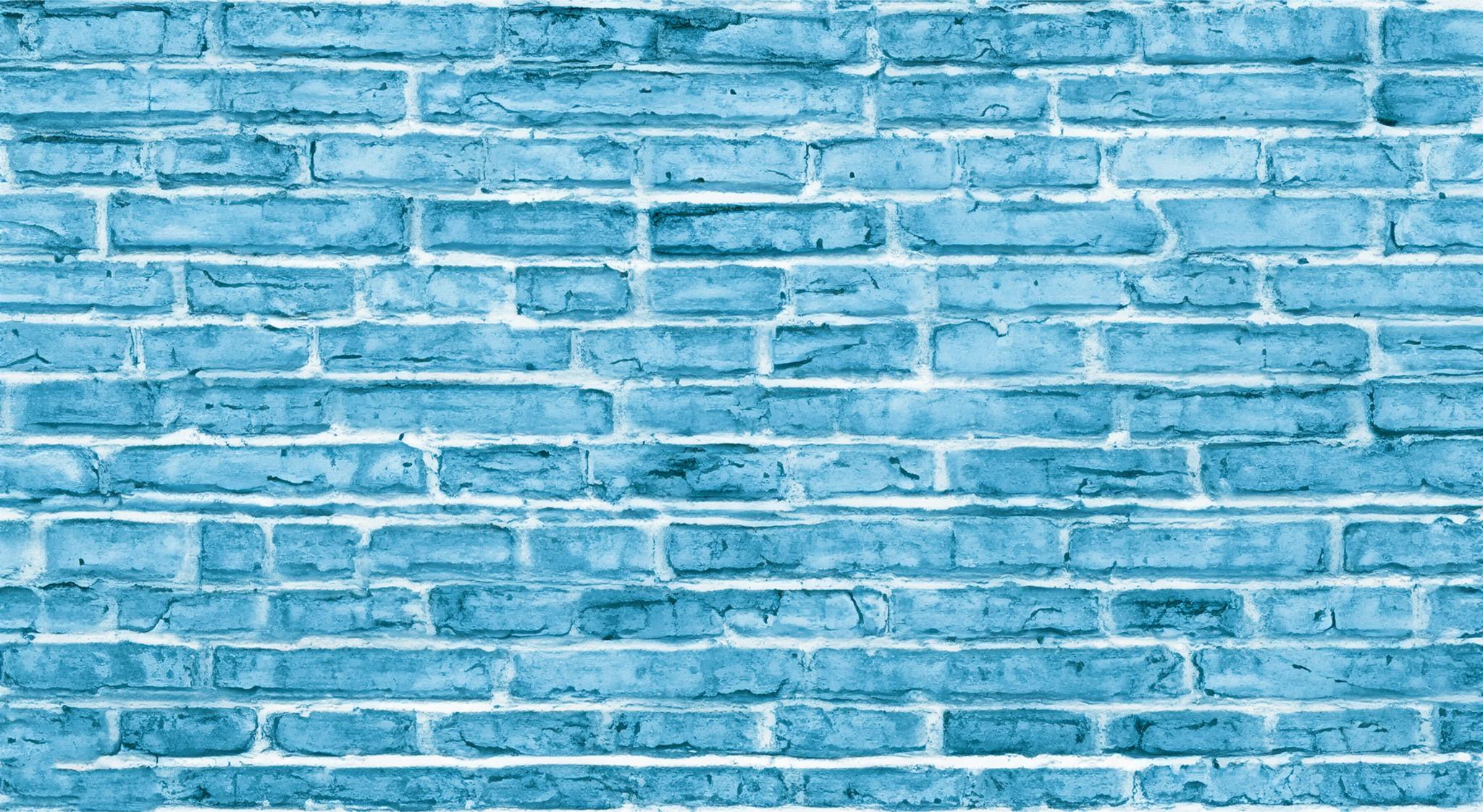Carta da parati in mattoni blu
