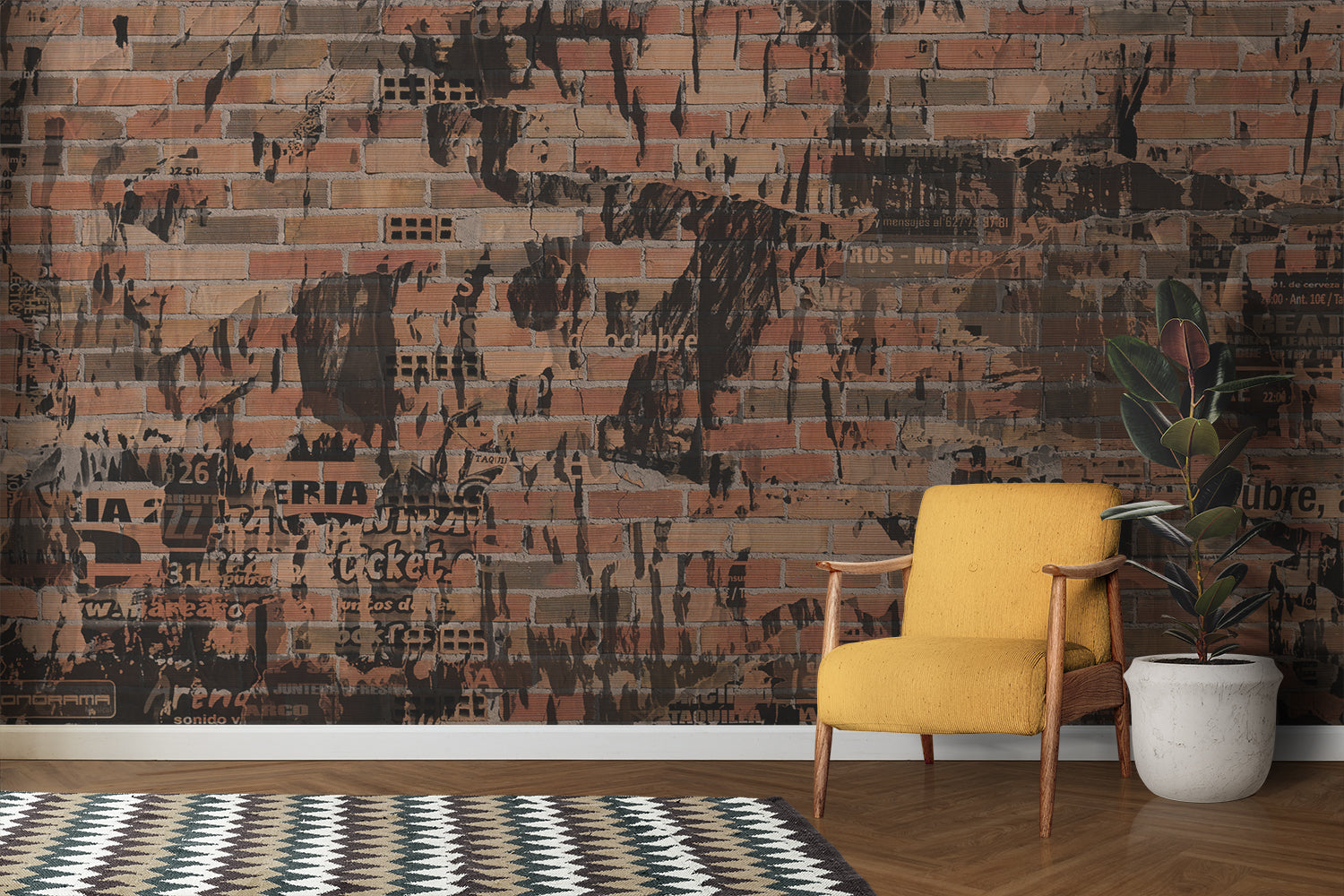 Papier Peint Brique Chambre Ado