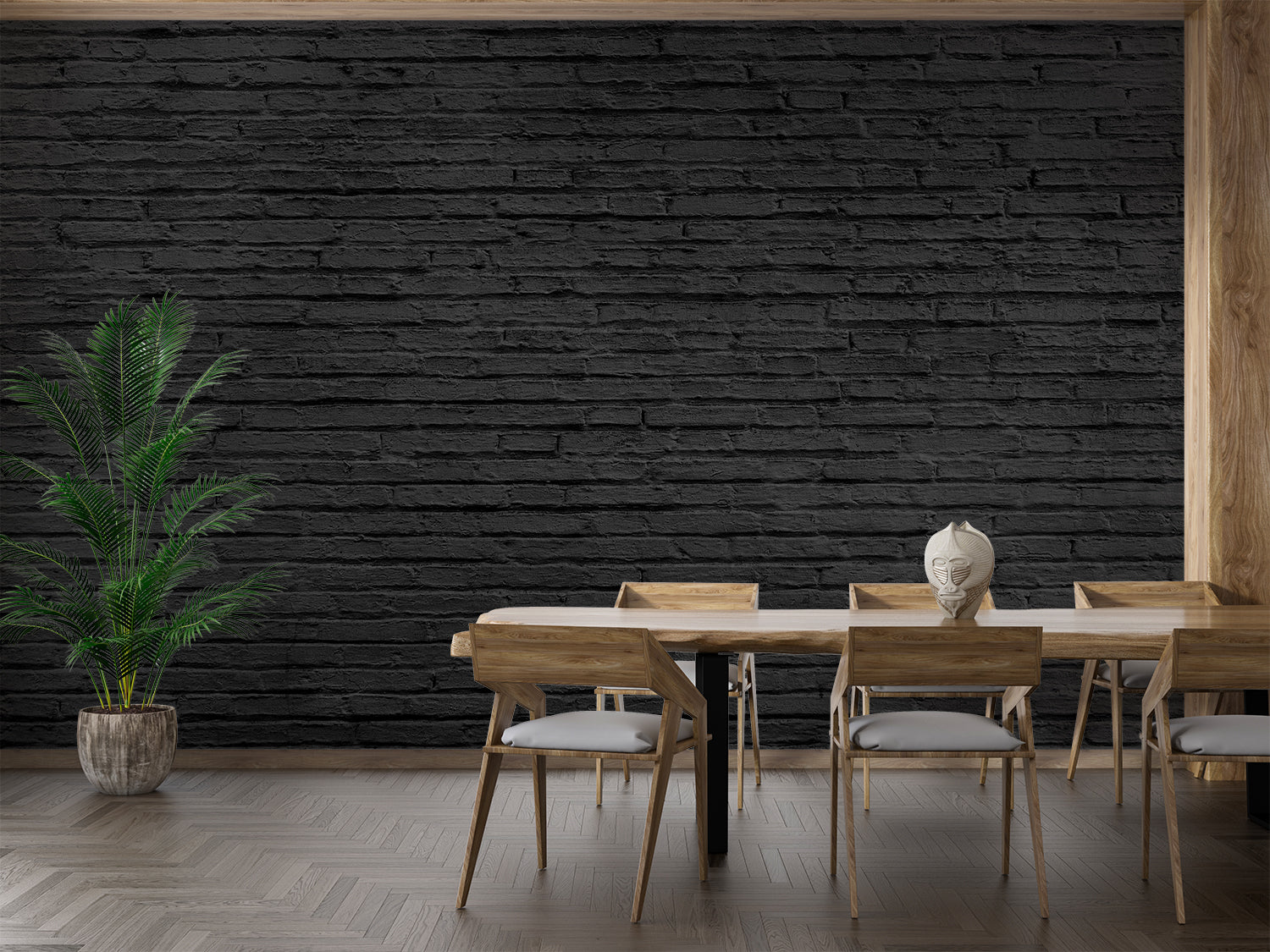 Papier Peint Brique Noir