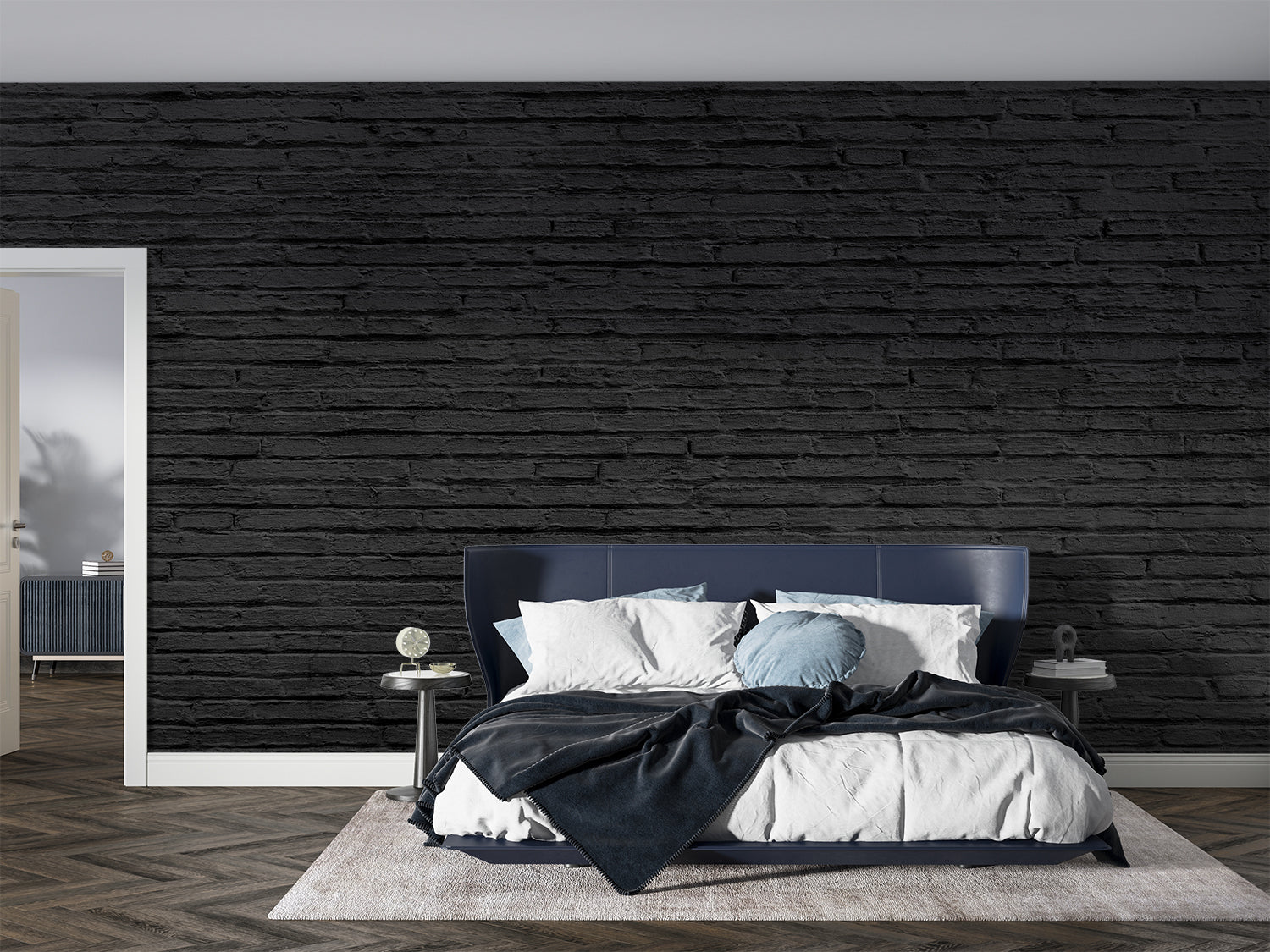 Papier Peint Brique Noir
