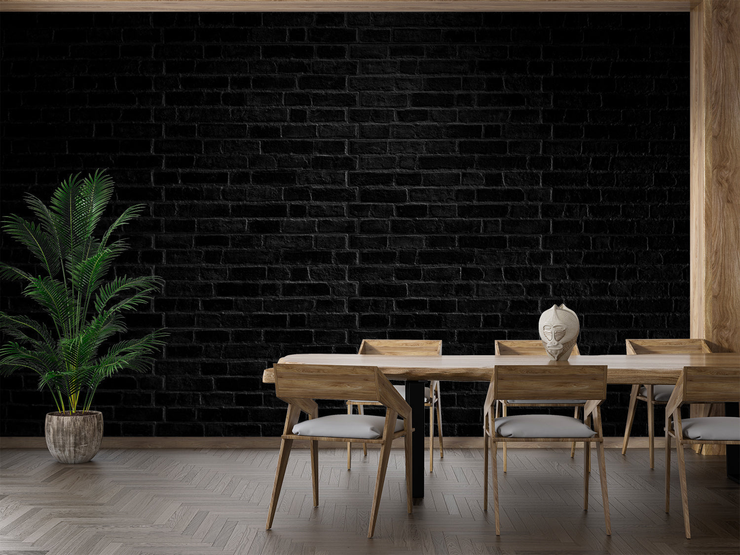 Papier Peint Brique Noire