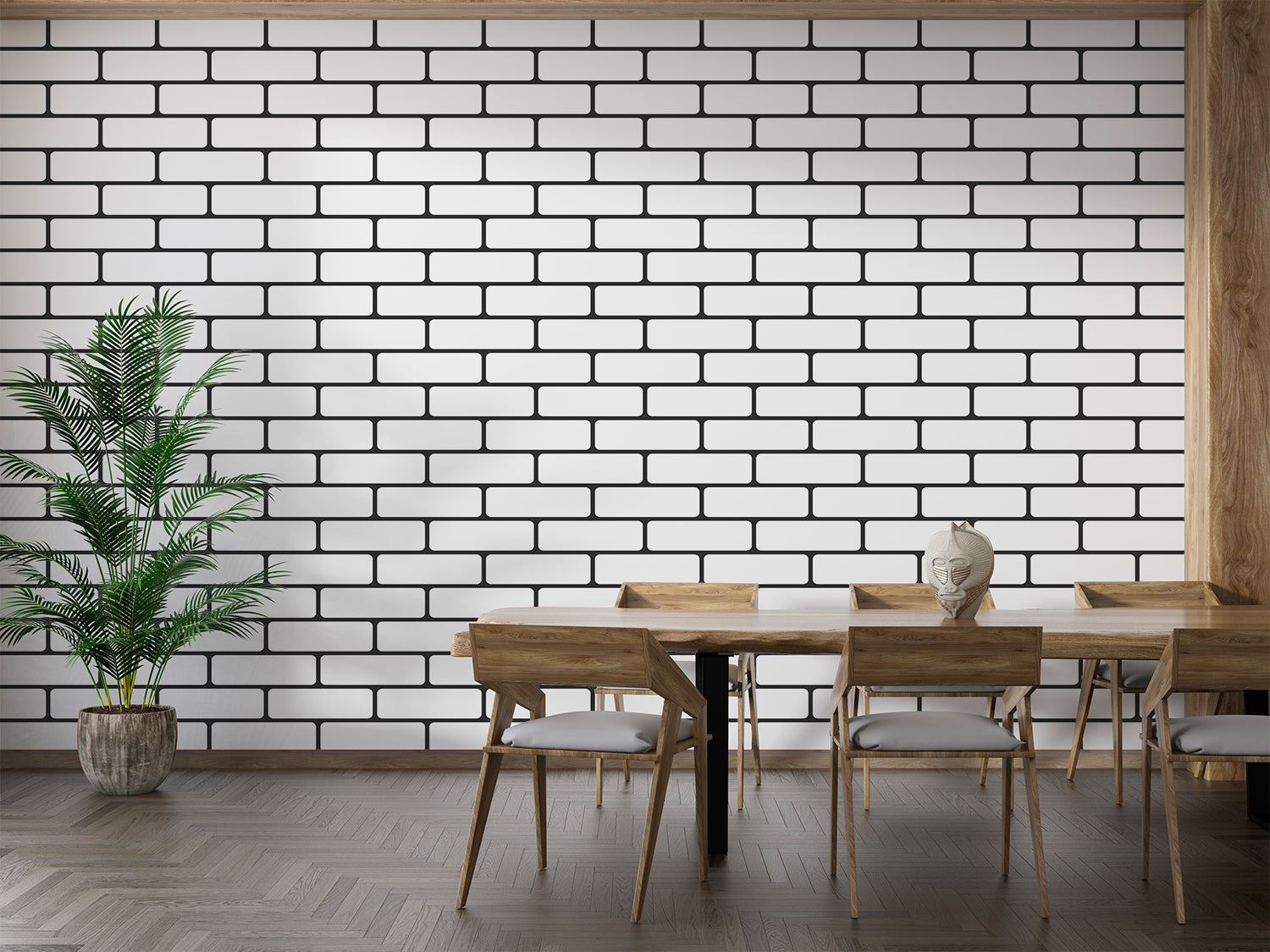 Papier Peint Brique Salle De Bain