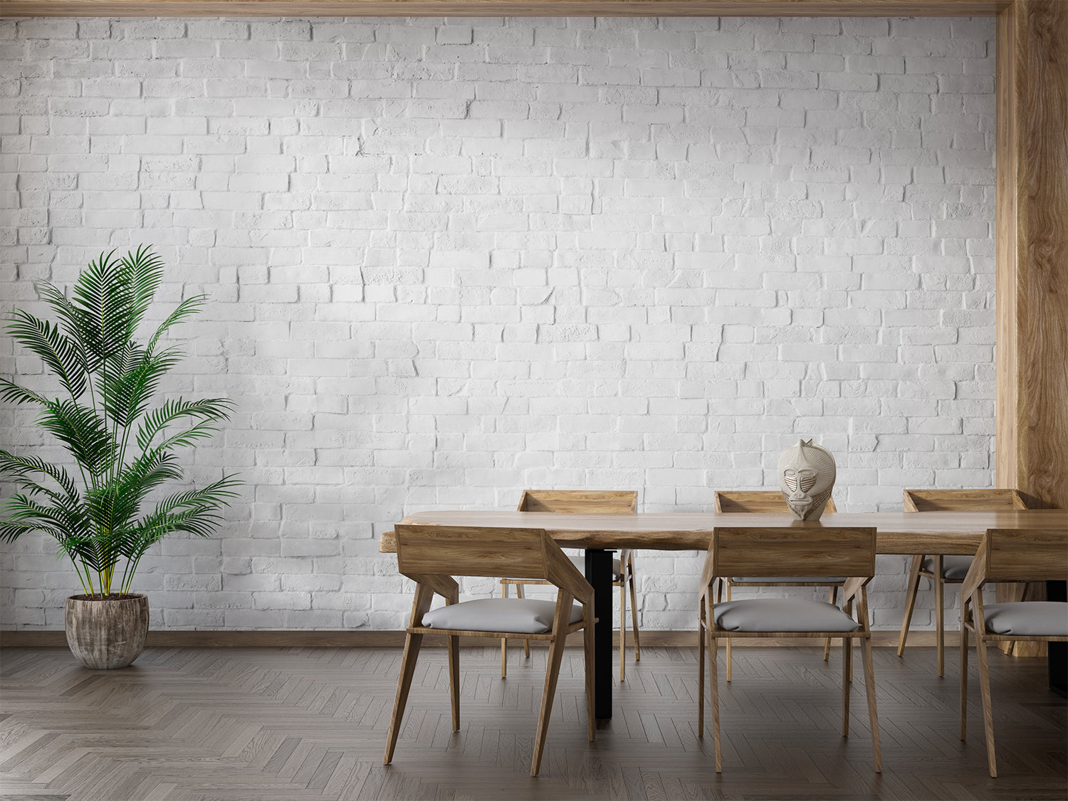 Papier Peint Briques Blanches