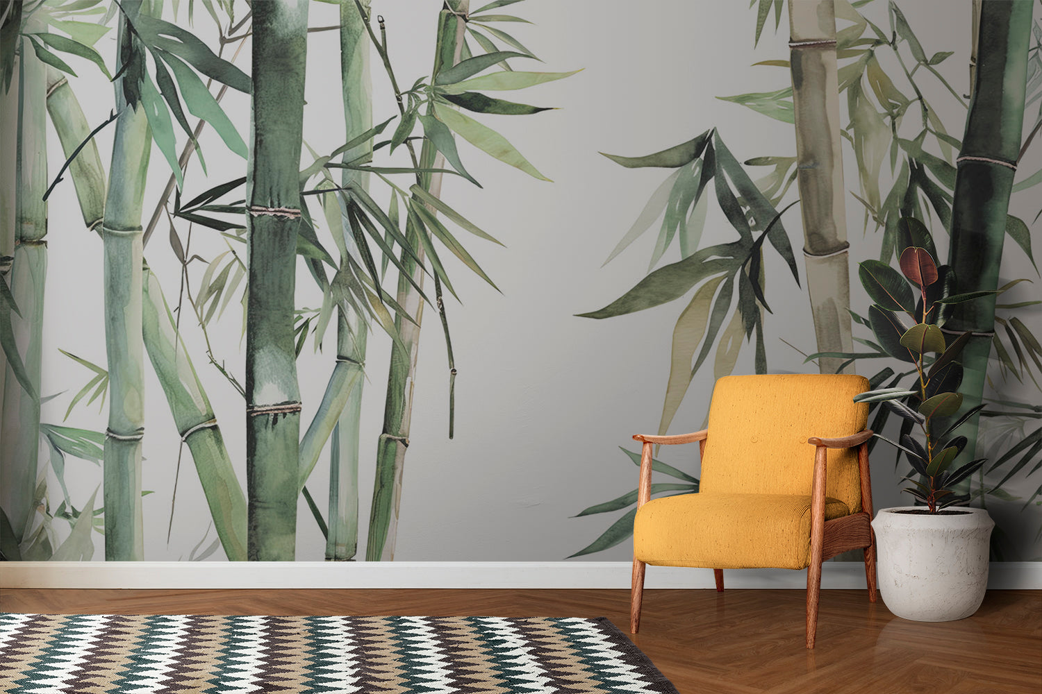 Papier Peint Feuillage Bambou