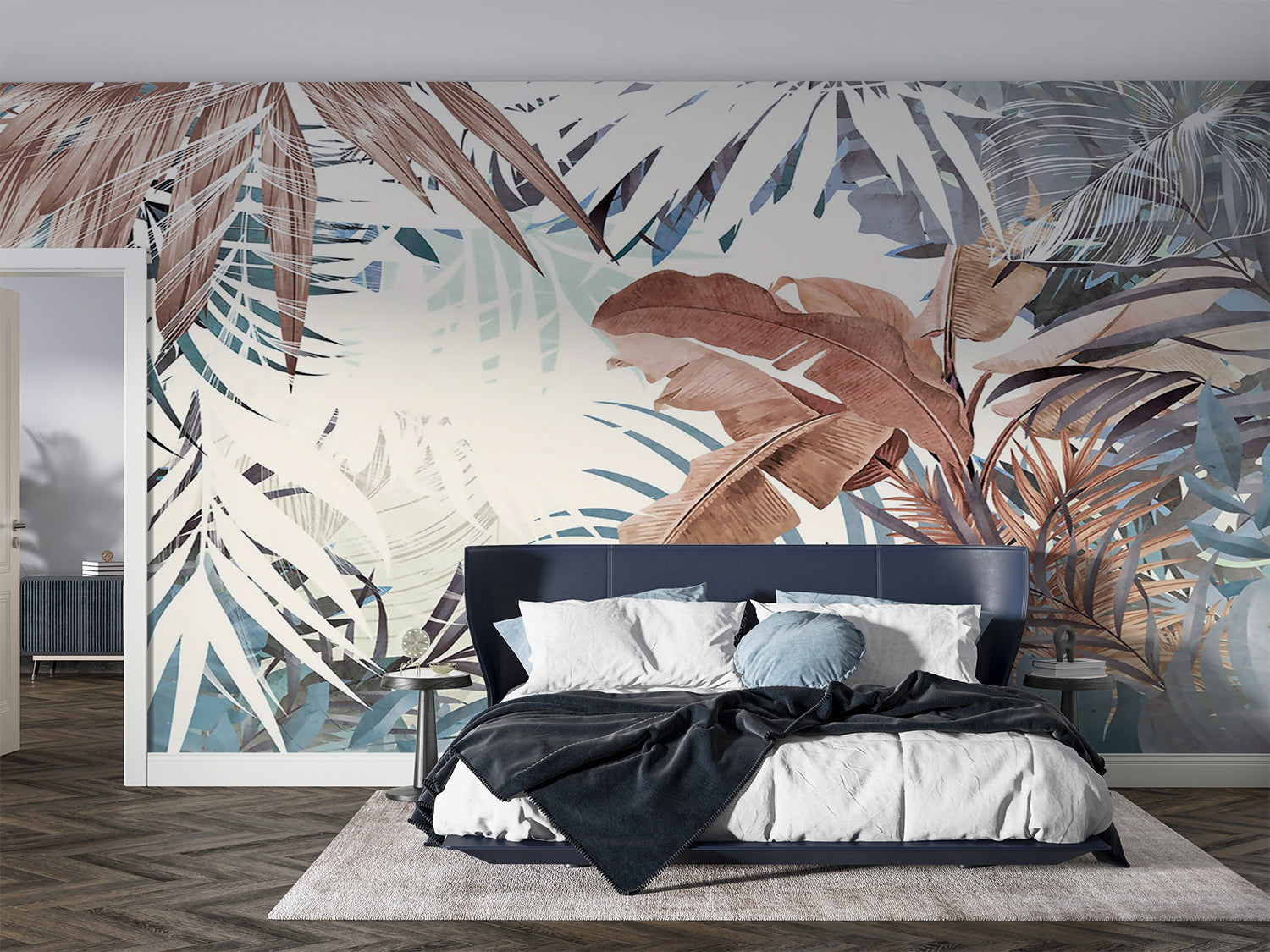 Papier Peint Feuillage Jungle Exotique