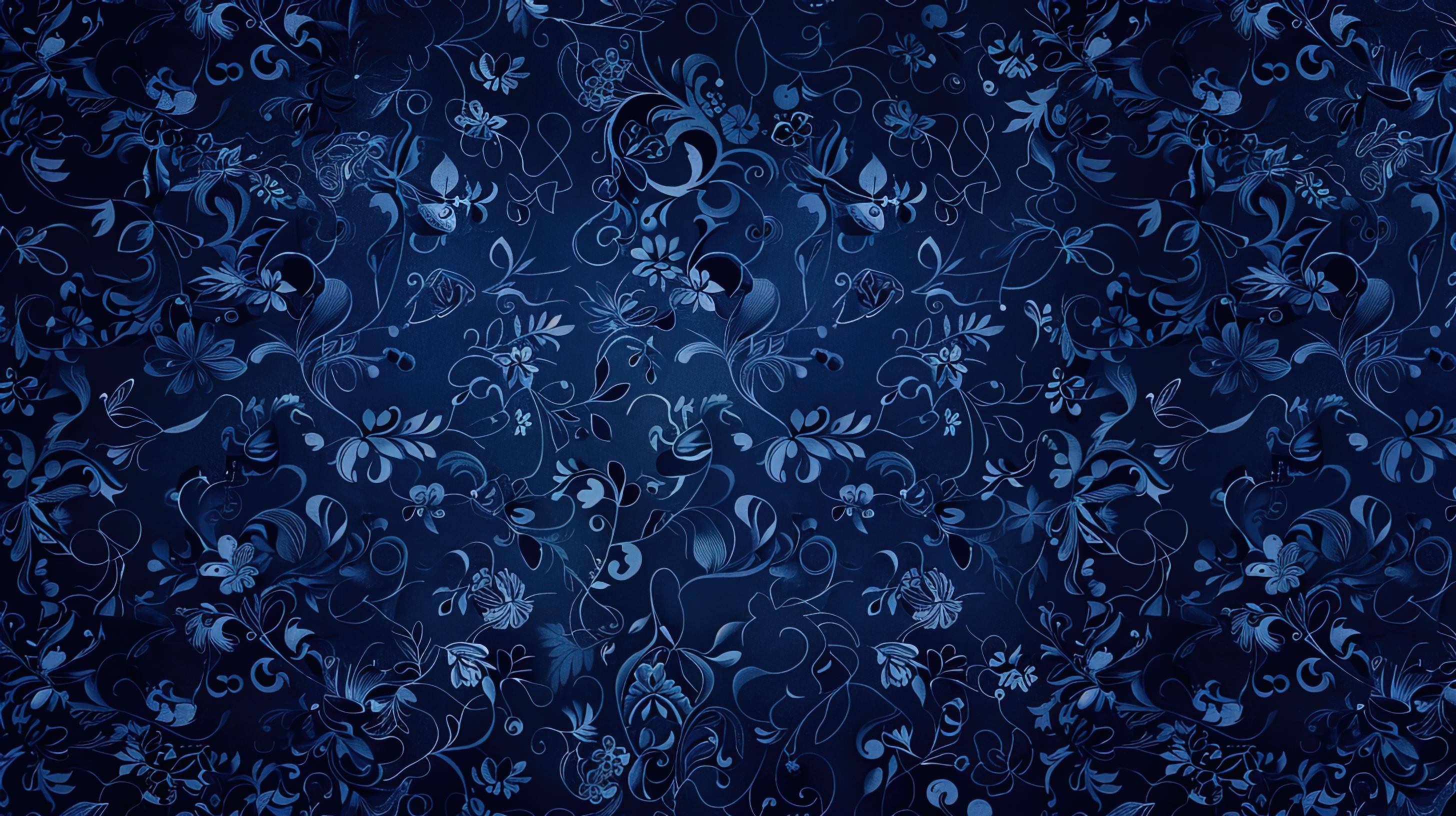 Sfondo di fiori blu navy