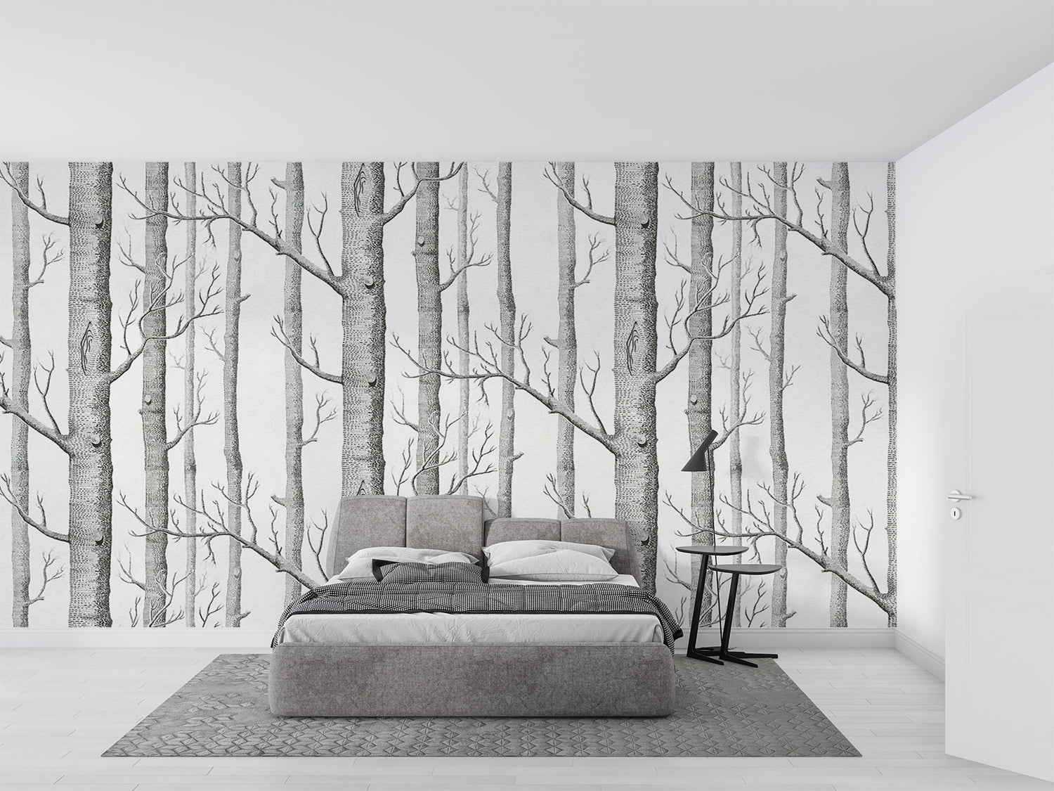 Papier Peint Foret De Bouleau