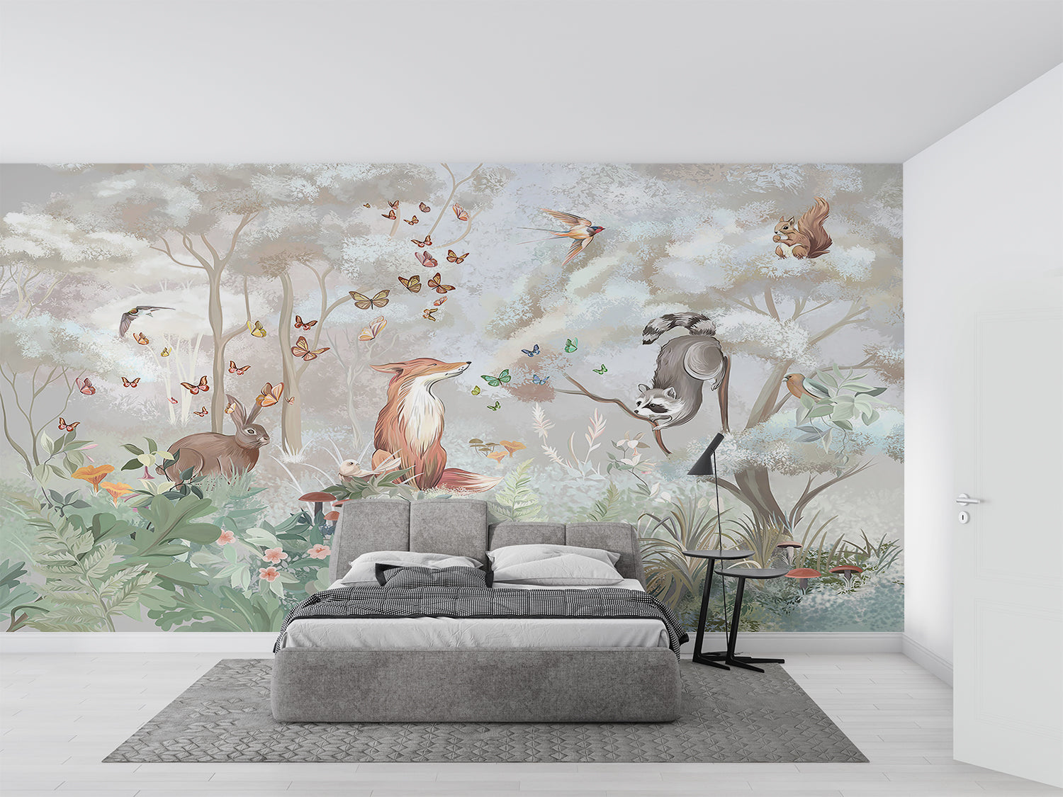 Papier Peint Foret Renard