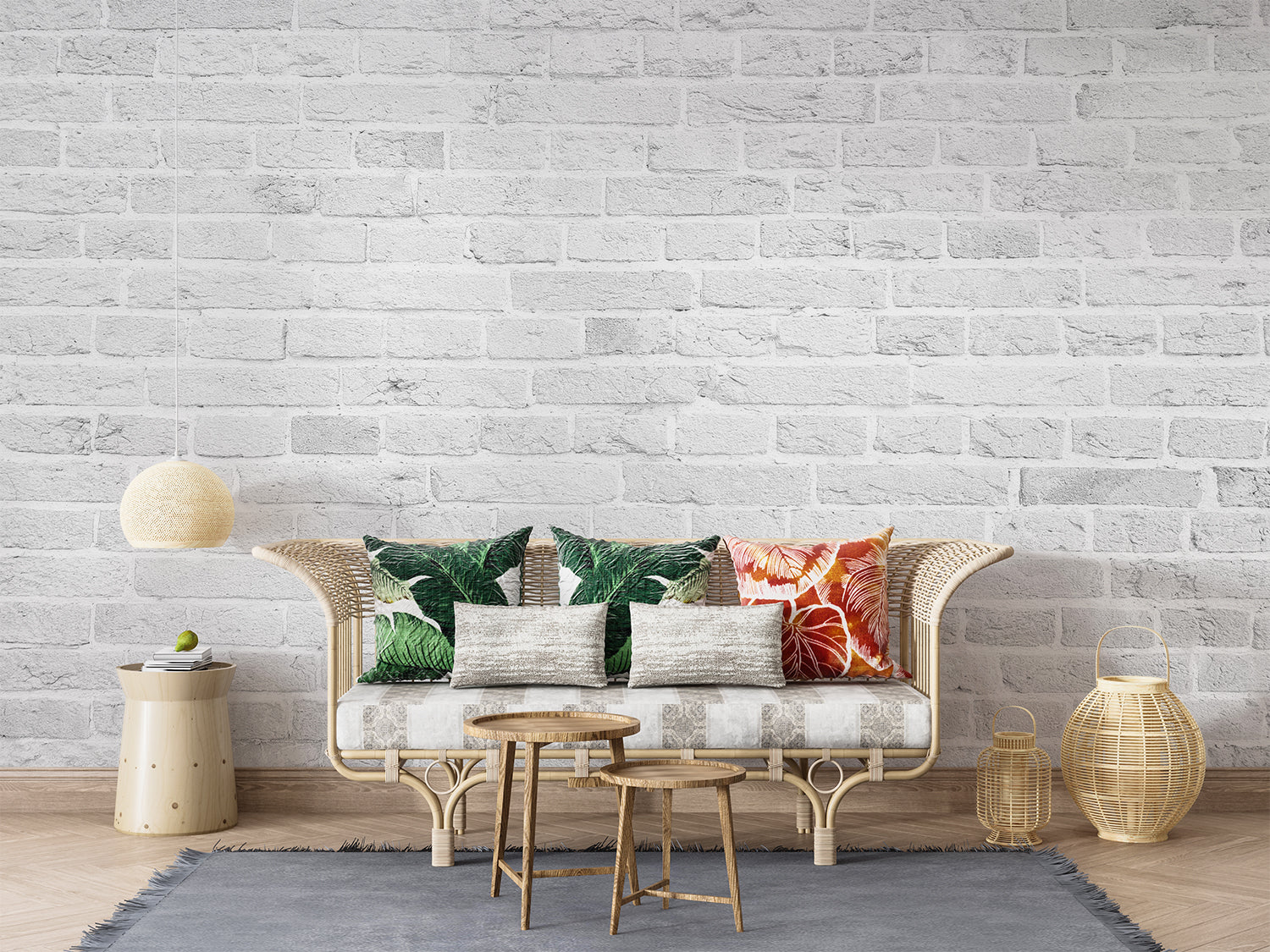 Papier Peint Imitation Brique Blanche