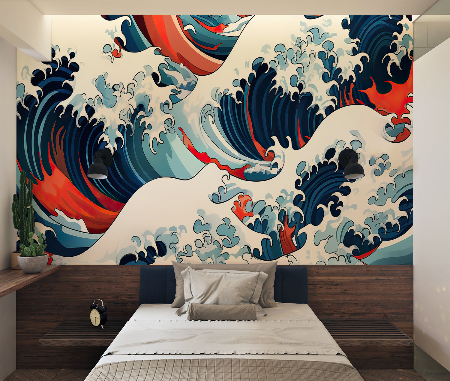 Papier Peint Japonais Bleu