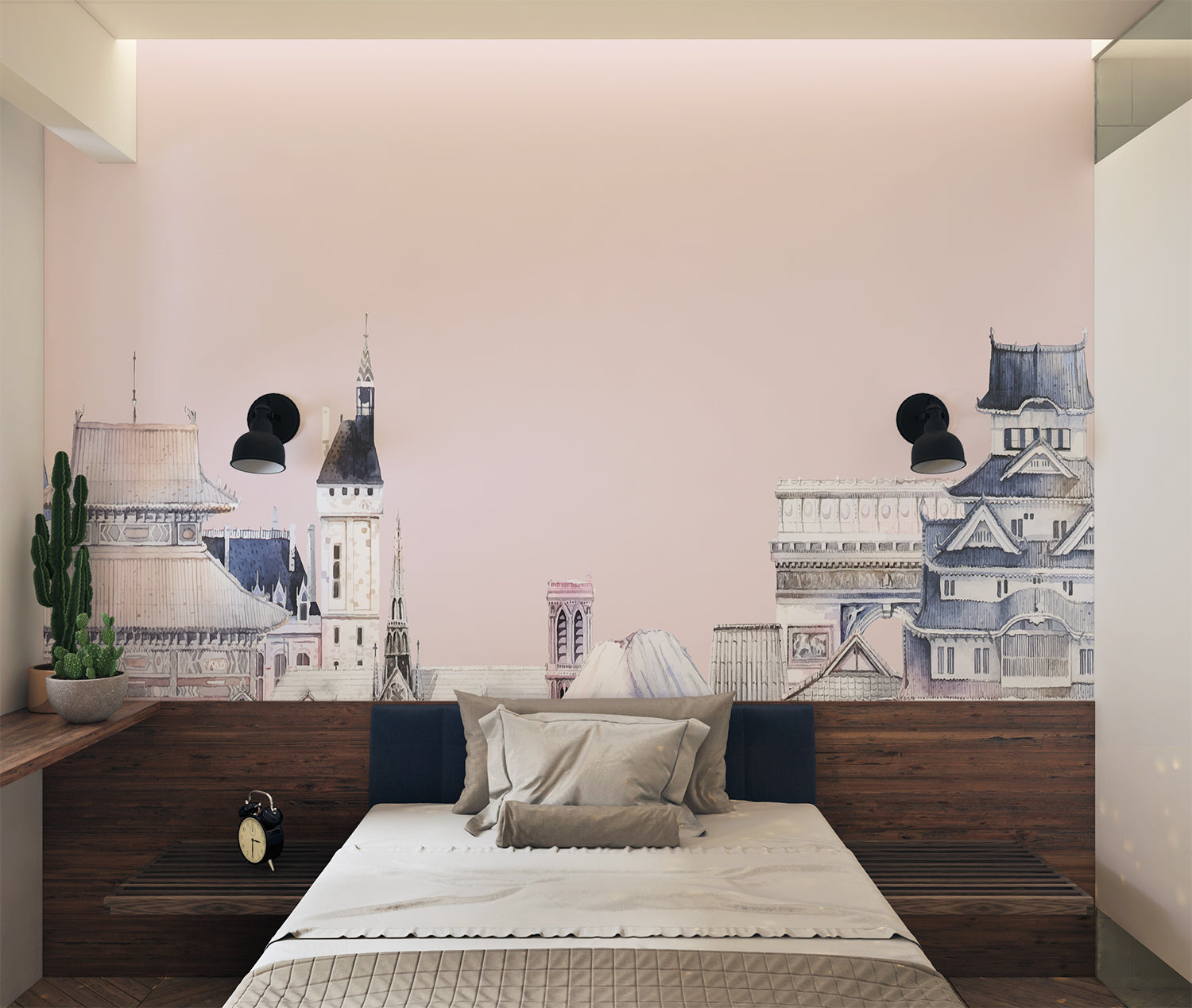 Papier Peint Japonais Rose
