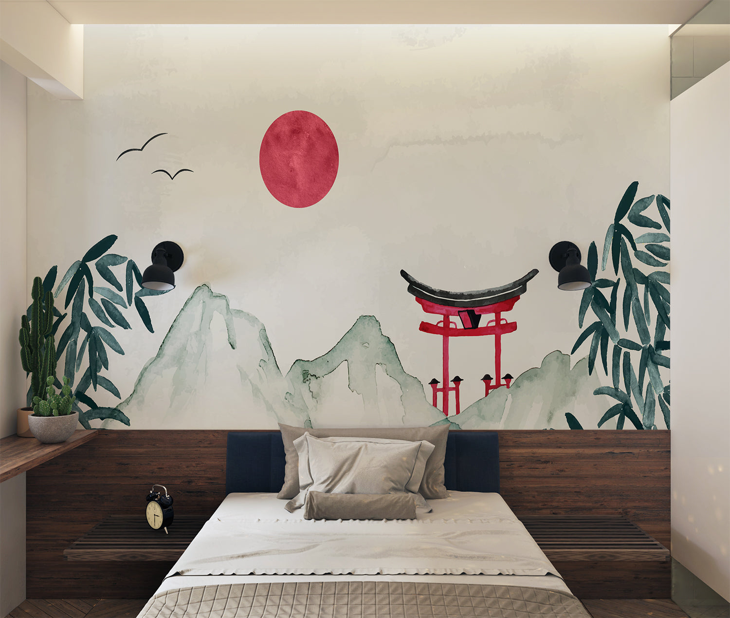 Papier Peint Japonais Vert