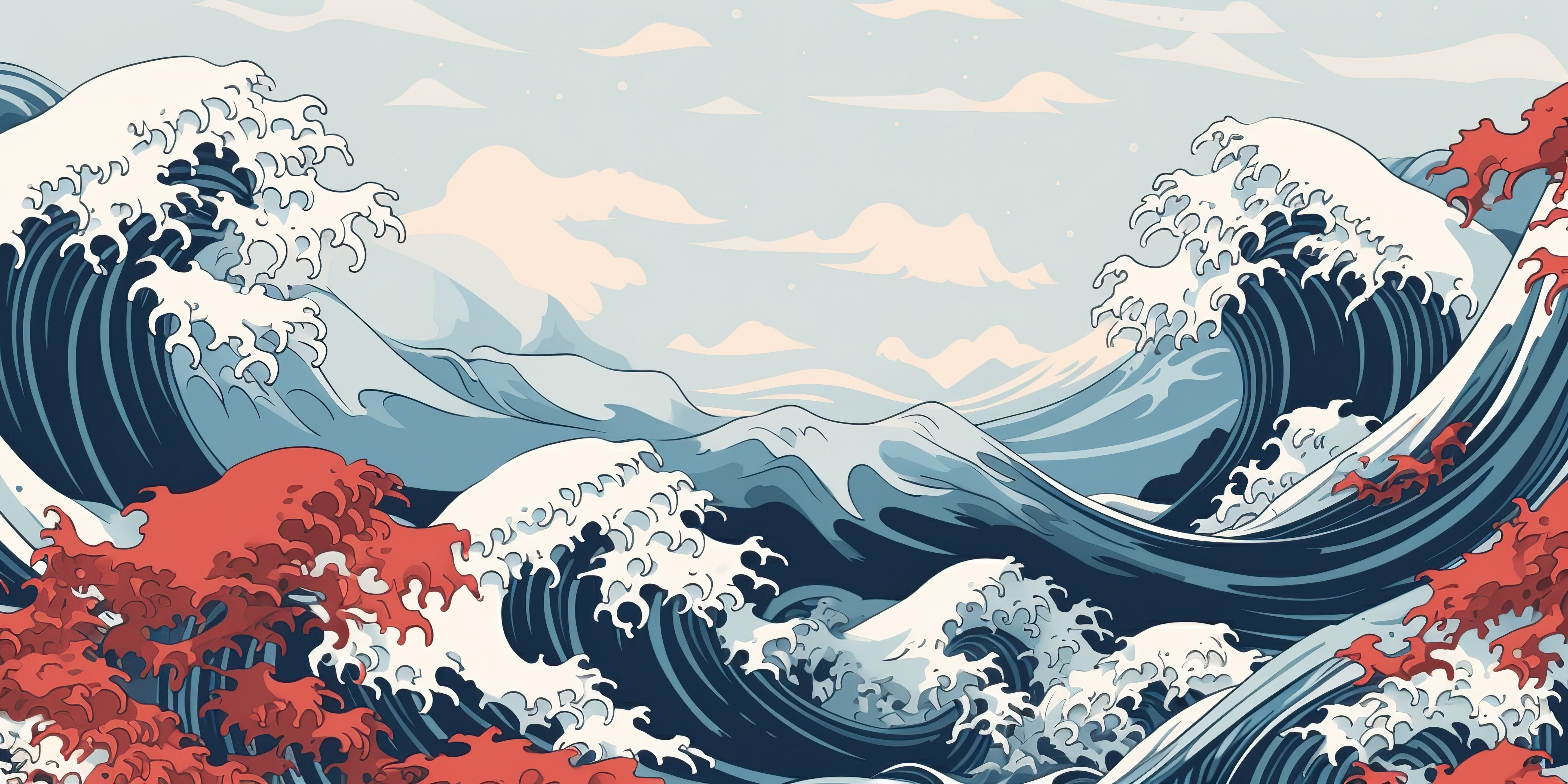 Papier Peint La Vague Hokusai