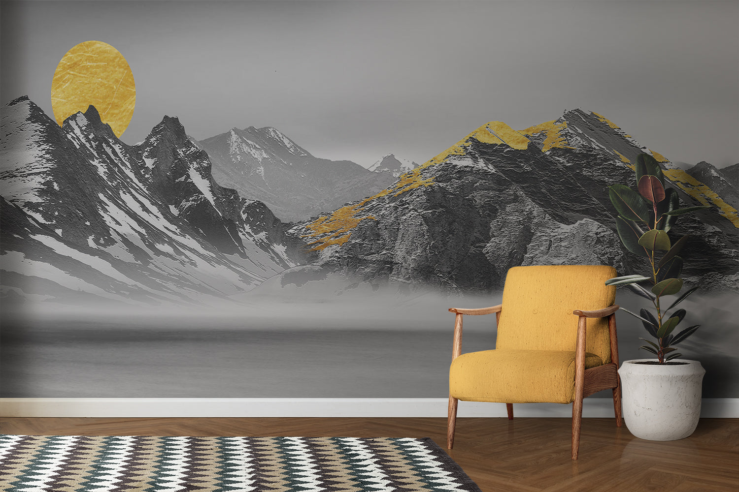 Papier Peint Montagne Neige