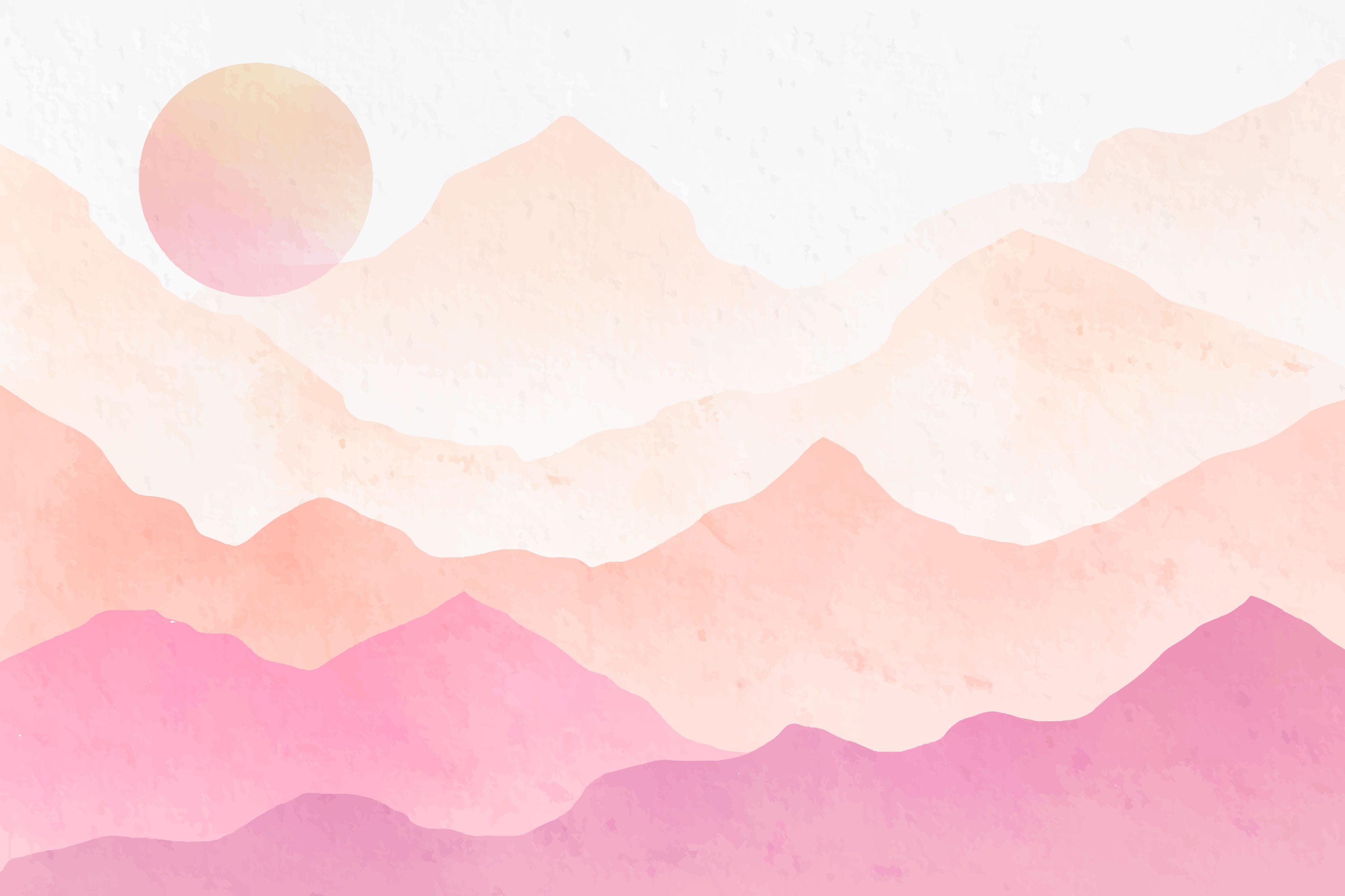 Papier Peint Montagne Rose