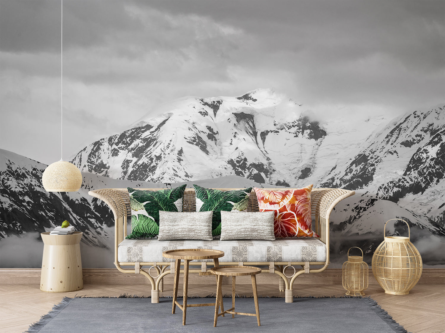 Papier Peint Noir Et Blanc Montagne