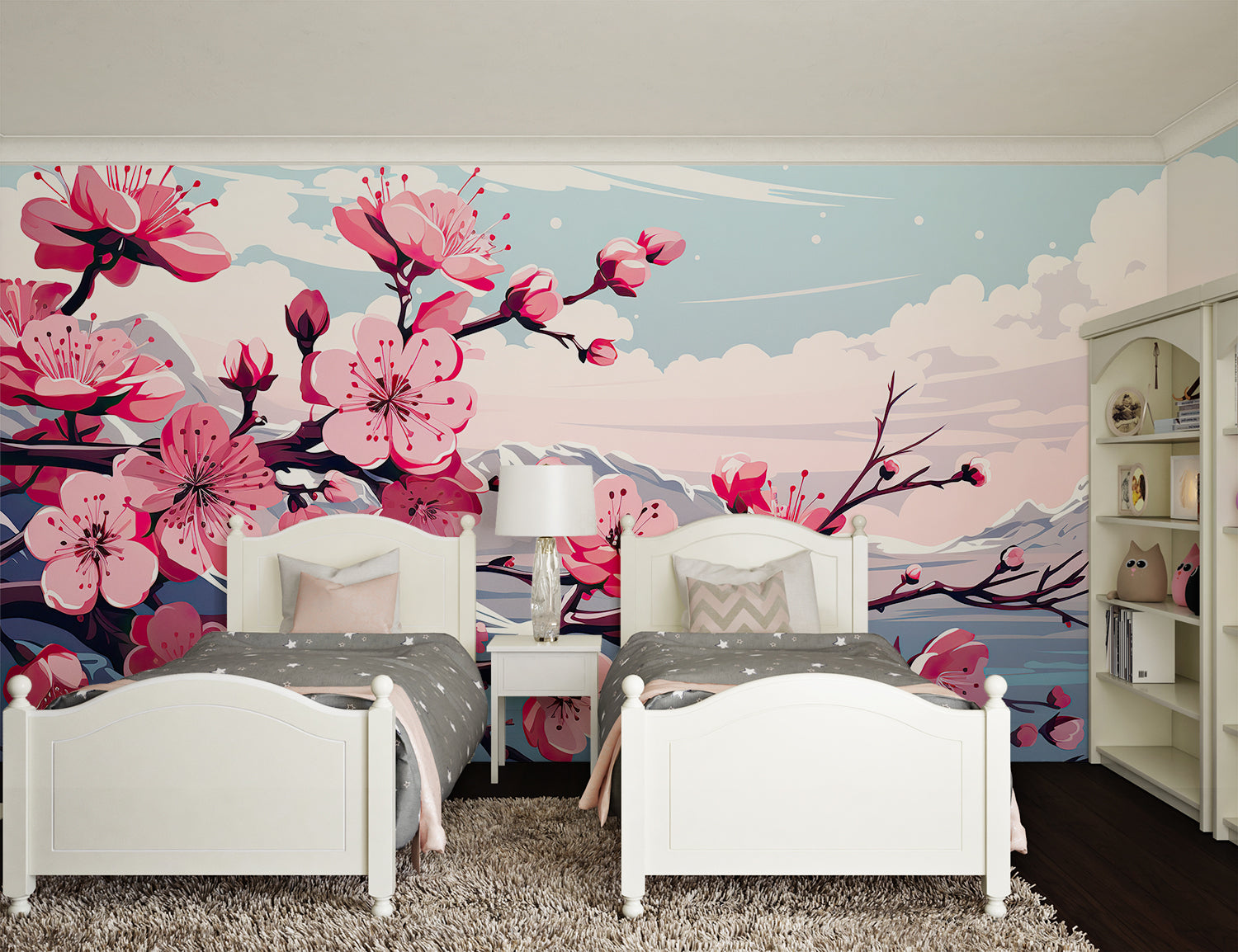 Papier Peint Panoramique Cerisier Japonais
