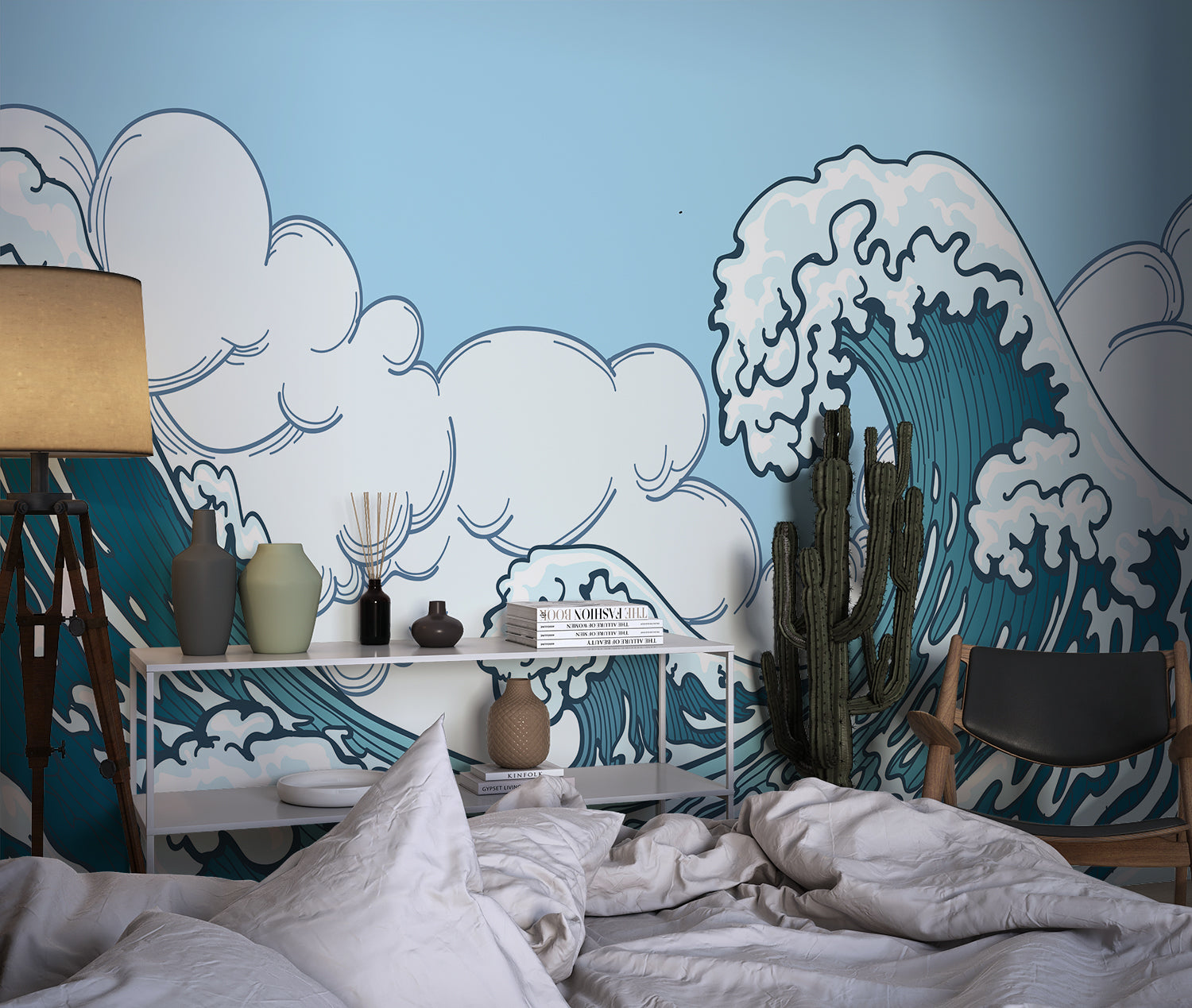 Papier Peint Vague Japonais