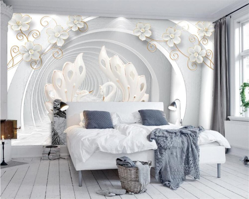 papier peint tete de lit chambre adulte