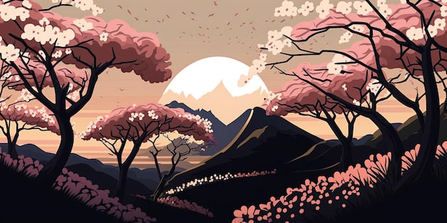 Japanse boom wallpaper
