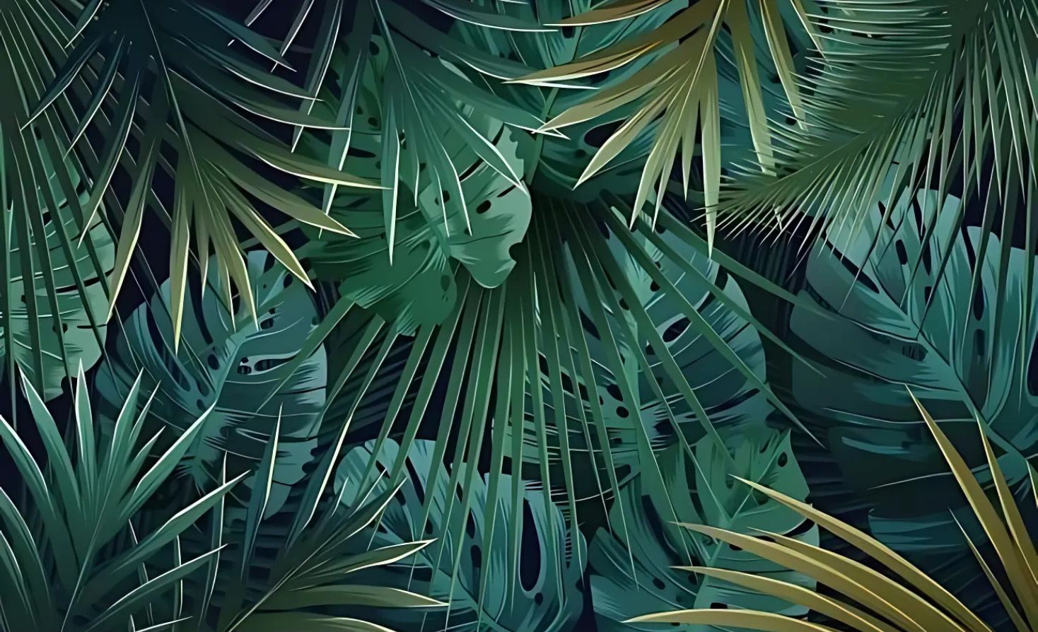 Trompe L'oeil-Dschungel-Hintergrundbild